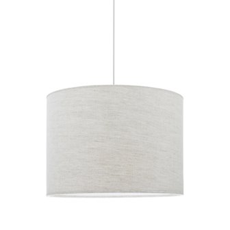 Lampa wisząca z abażurem lnianym jasna Sara 35cm